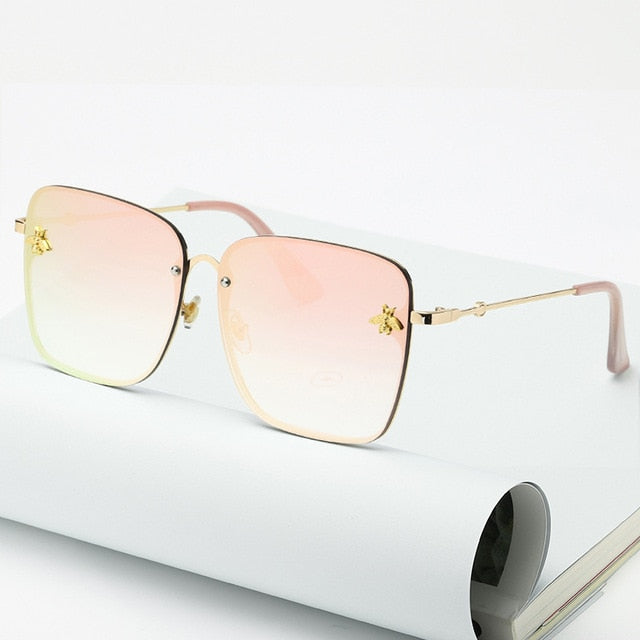 Women Thin Frame Square Sunglasses